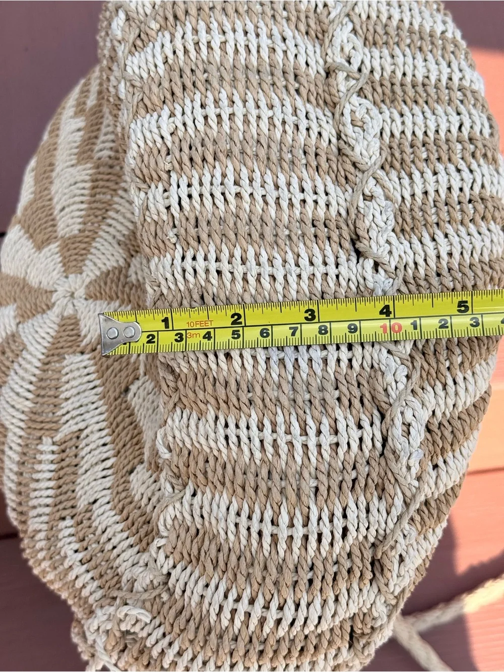 Billabong Woven Round Straw Tote Bag in Natural